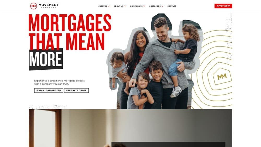 Screenshot of Movement Mortgage website